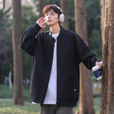 Military Style Quilted Pilot Jacket - Vintage Windproof Bomber Coat for Men Durable Stylish Urban Streetwear All-Season Outwear